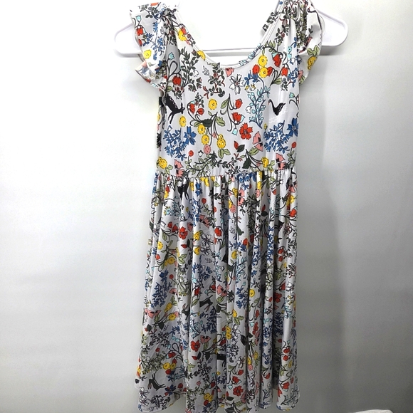 Dot Dot Smile Forest Animal Rabbit Deer Goose Swing Dress Girls 8/10 - Picture 1 of 4